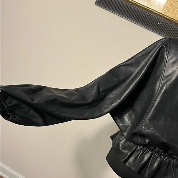 Olivaceous Black Faux Leather Top - Picture 10 of 11